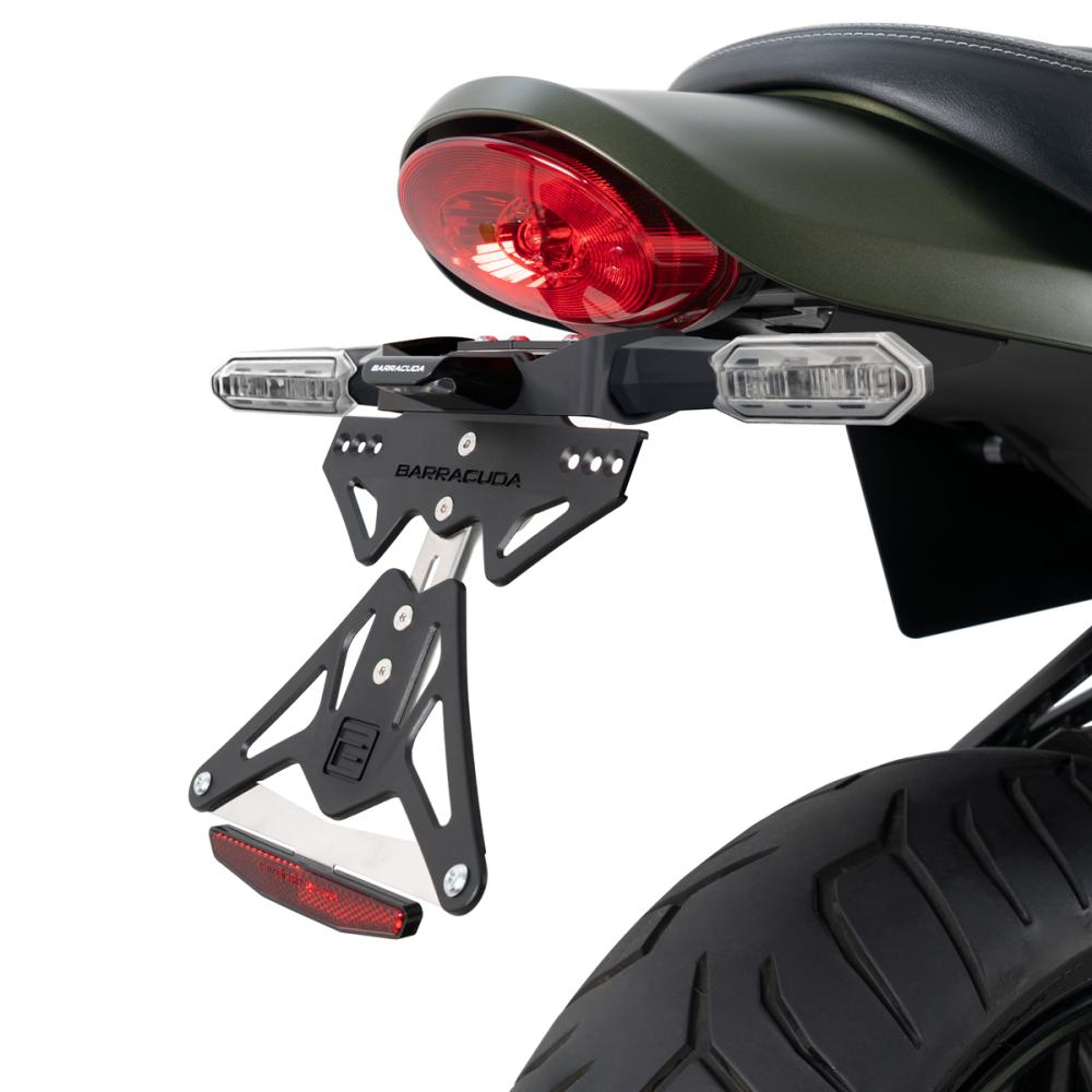 Стойка за номер за оригинални LED мигачи BARRACUDA за KAWASAKI Z900 RS